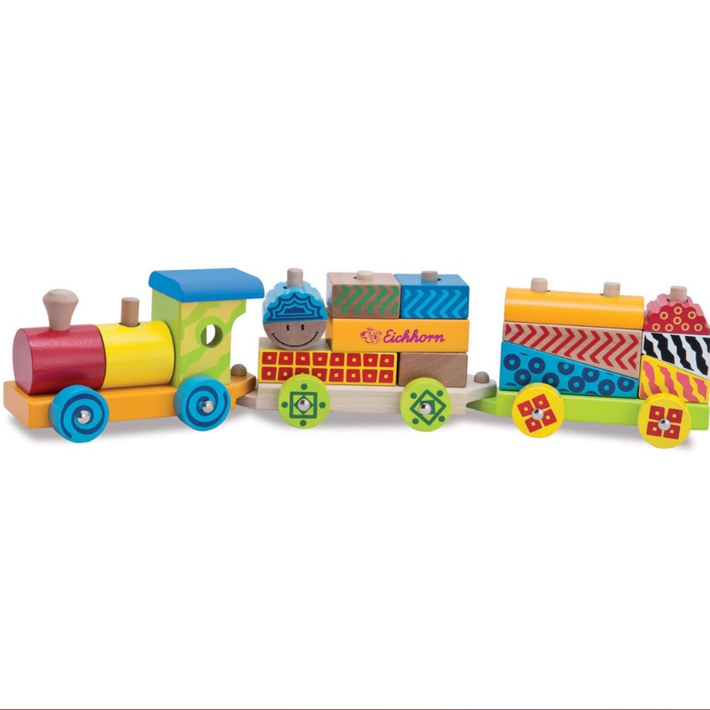 Eichhorn Colourful Wooden Stacking Train
